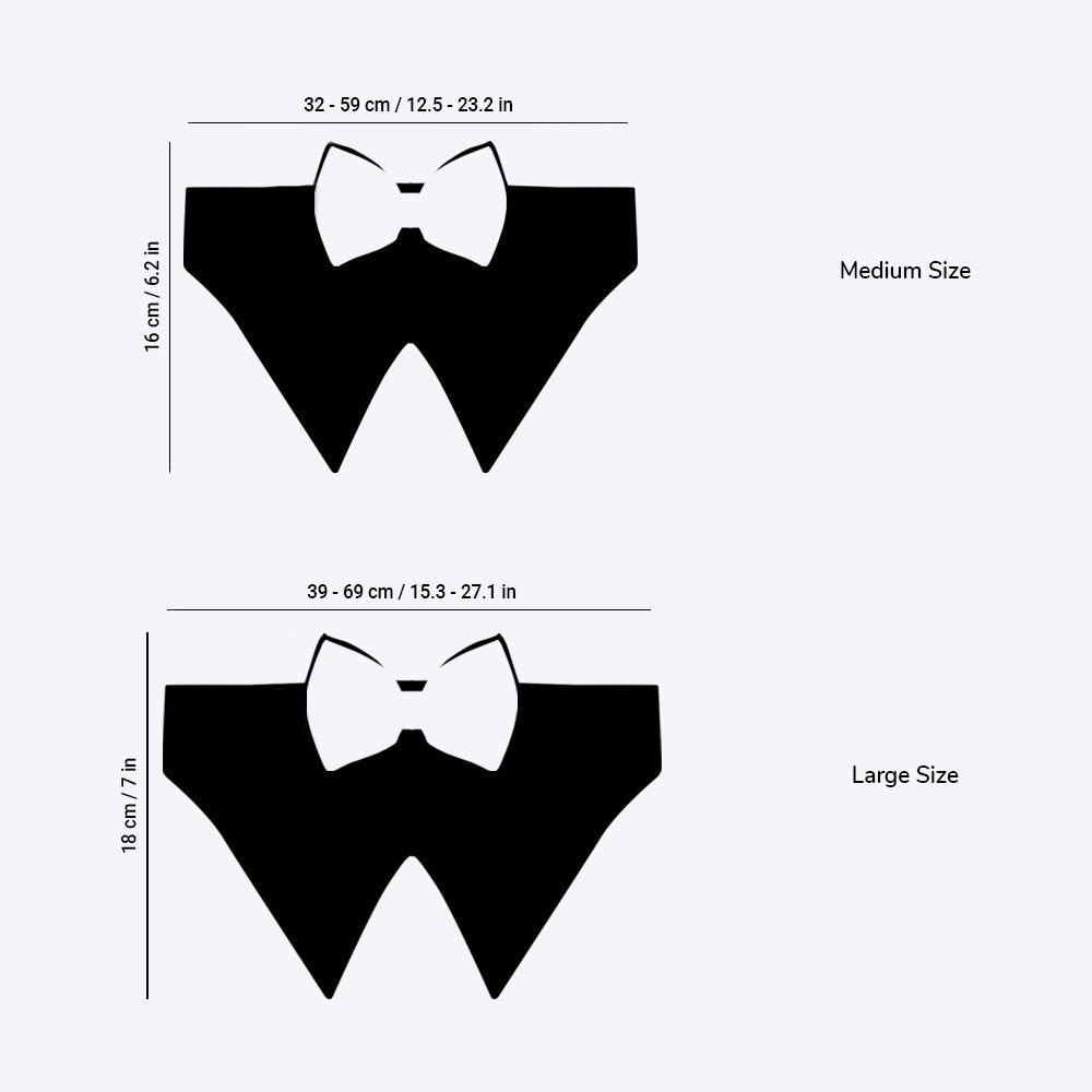 HUFT Tuxedo Dog Bandana - Black - Image 2