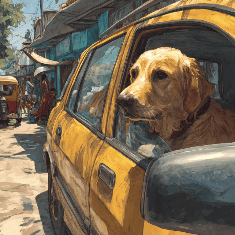 dog in car