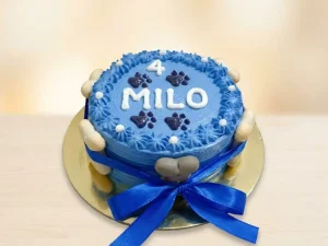 Blue Ribbon Paw Celebration Cake