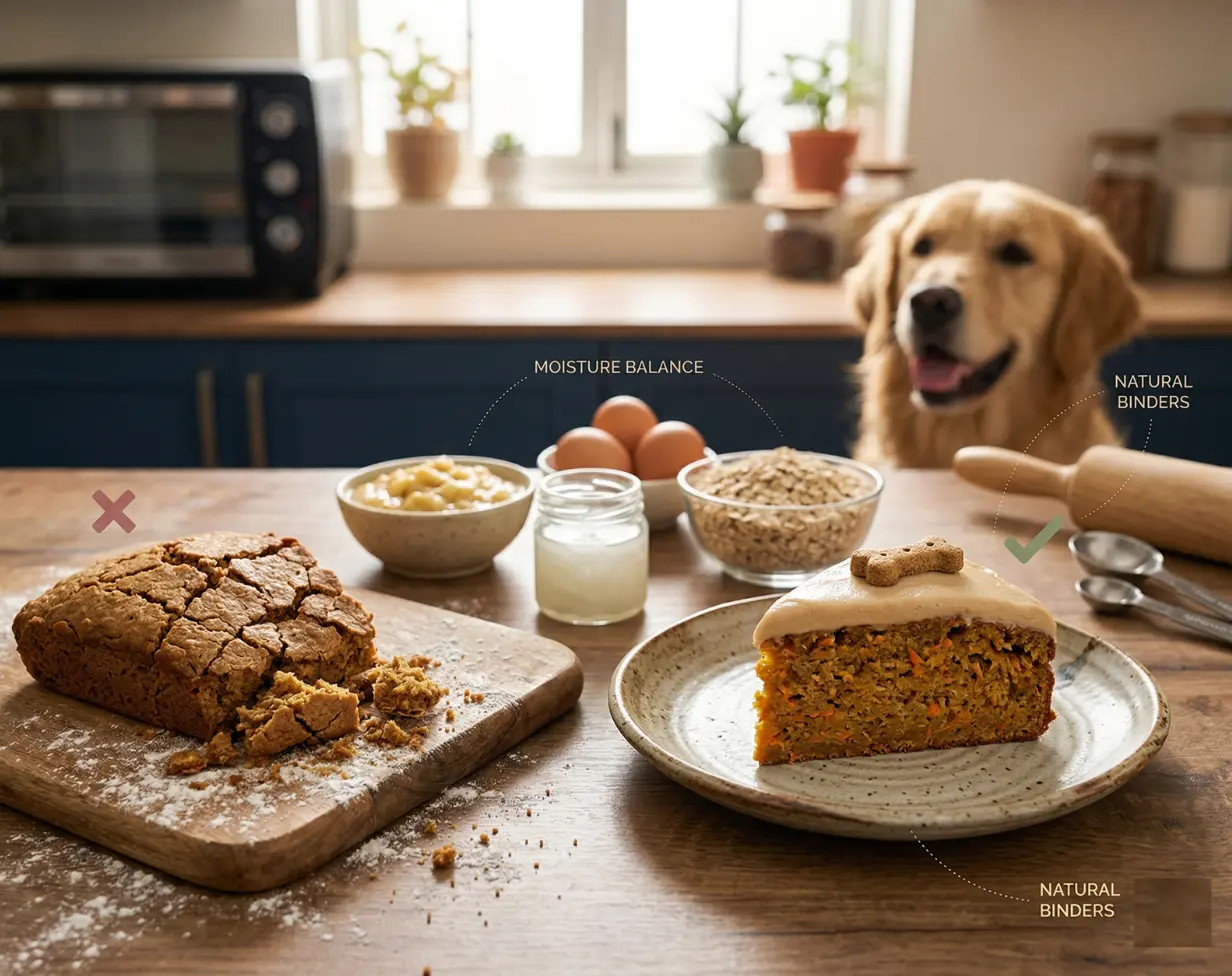 Why Homemade Dog Cakes Often Fail: The Importance of Balanced Moisture and Pet-Safe Binding