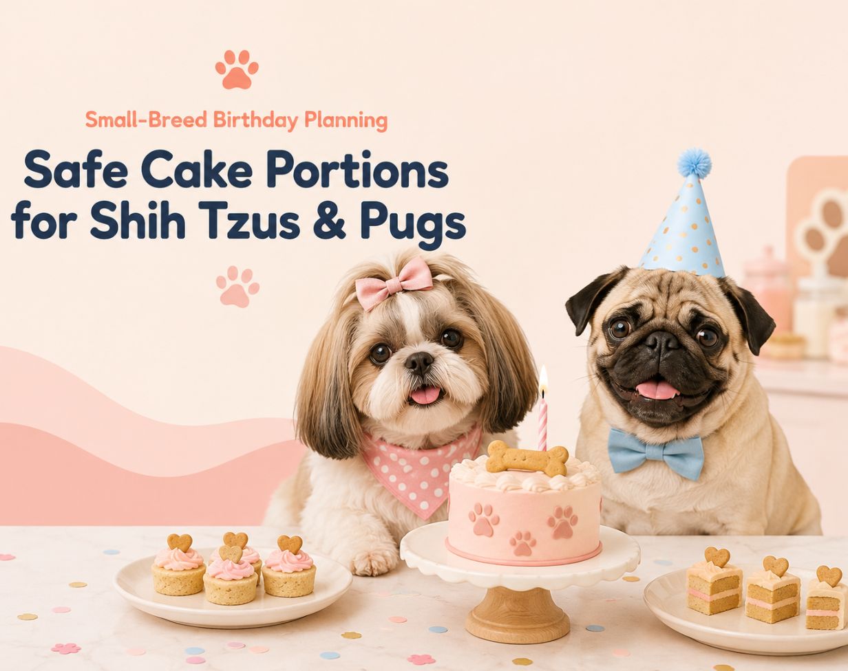 Small-Breed Birthday Planning: Safe Cake Portions for Shih Tzus and Pugs