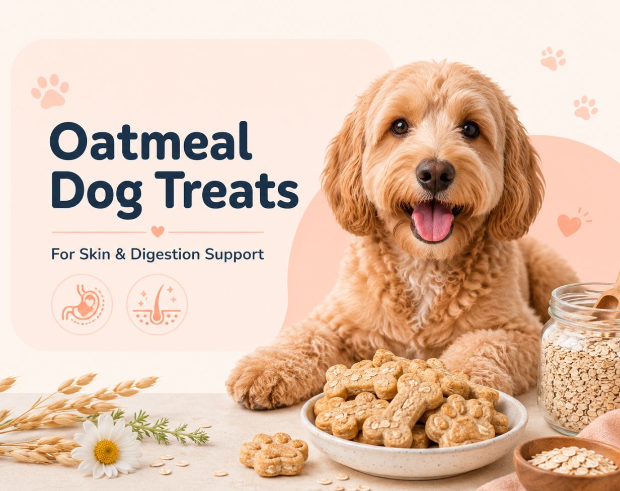 Oatmeal Dog Treats: Benefits for Digestion and Sensitive Skin